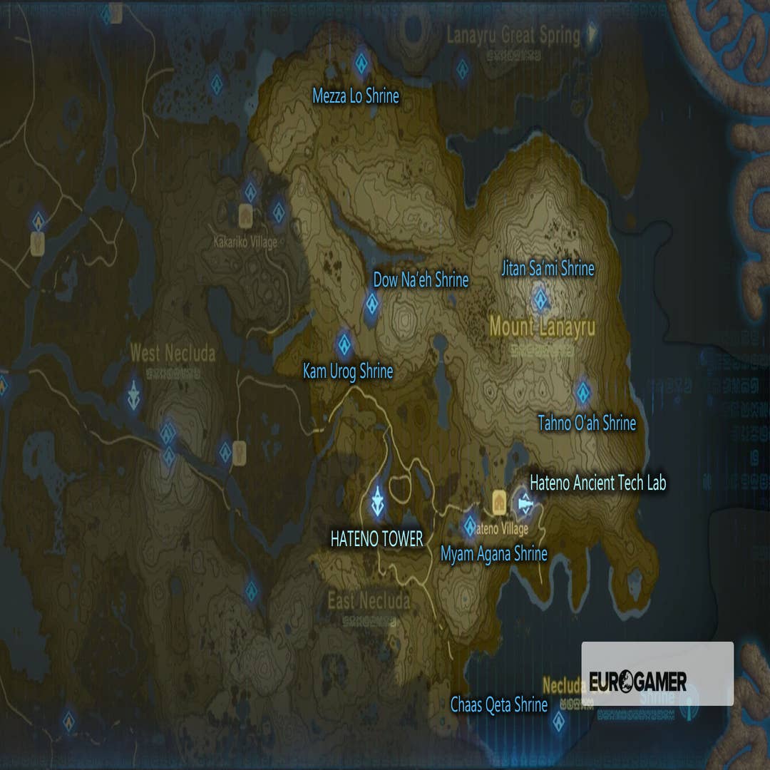 Breath of the Wild All Shrine Locations Map - Breath of the Wild Shrines Map  
