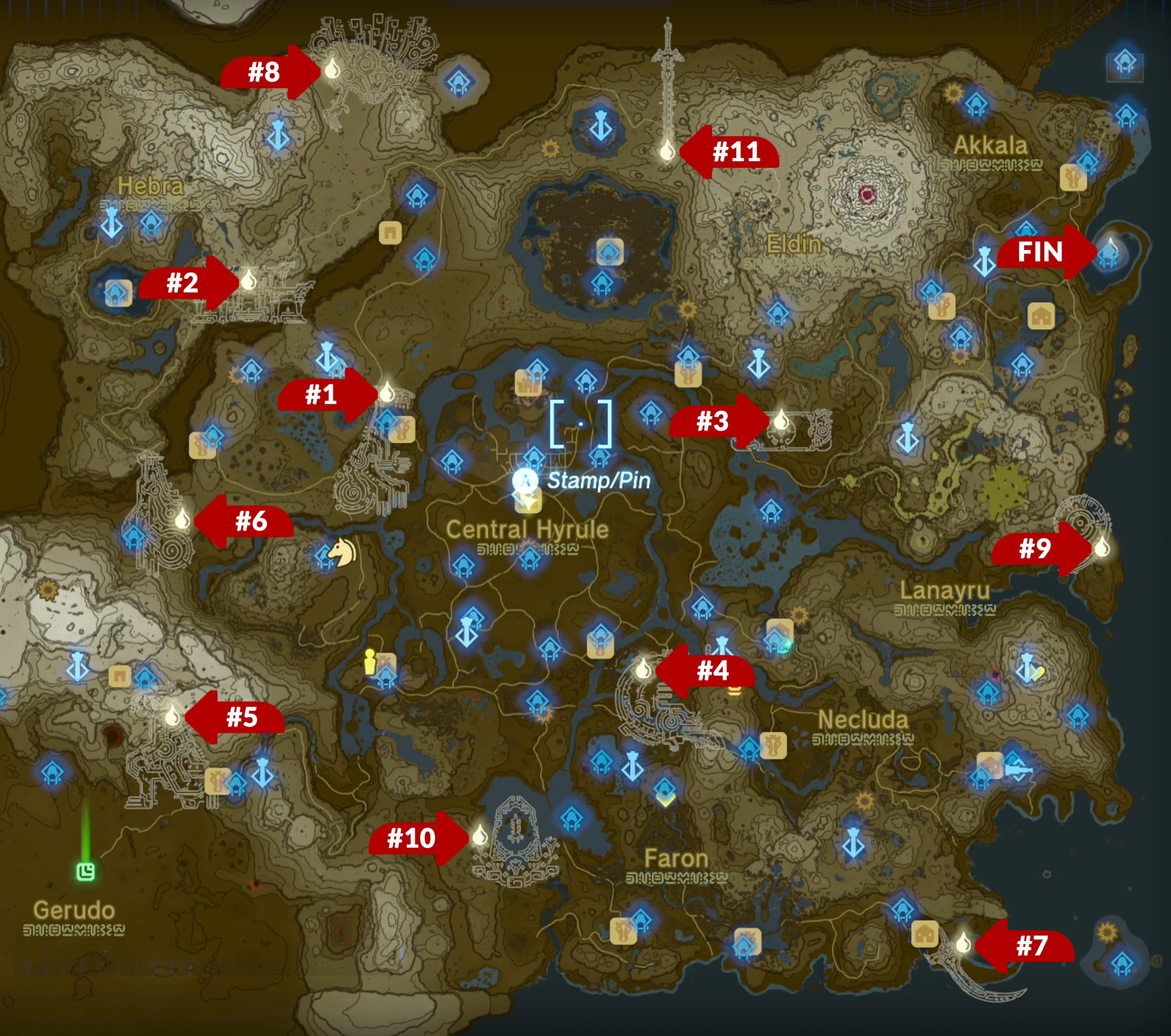 Zelda Tears Of The Kingdom Memories Locations Where To Find All   Zelda Totk Memories Map Tears Dragon Unlock Location List 