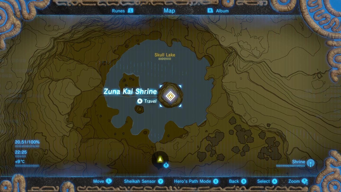 Zelda Zuna Kai and The Skull's Eye quest solution in Breath of the
