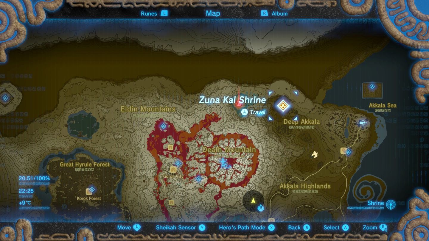 Zelda Zuna Kai and The Skull's Eye quest solution in Breath of the